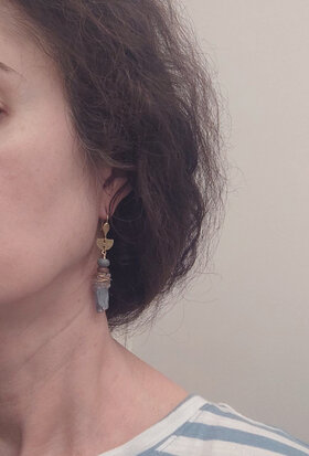 Boho pastel oorbellen