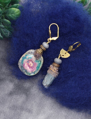 Boho pastel oorbellen
