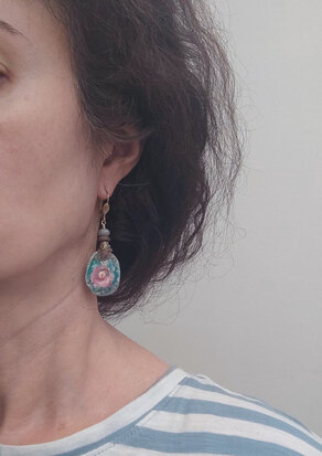 Boho pastel oorbellen