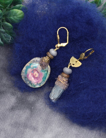 Boho pastel oorbellen