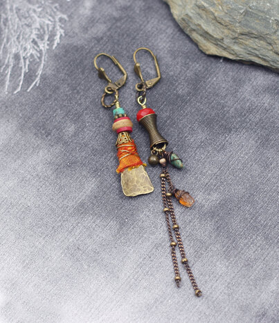 Berber oorbellen met turquoise