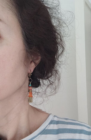 Berber oorbellen met turquoise