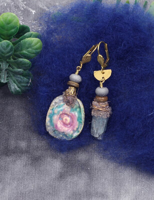 Boho pastel oorbellen