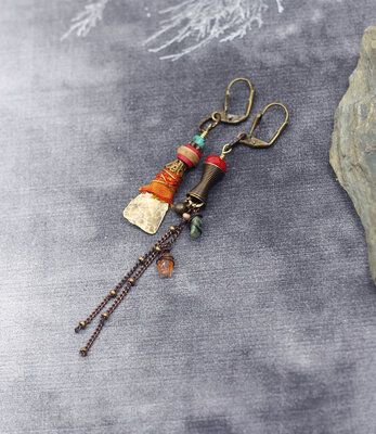 Berber oorbellen met turquoise